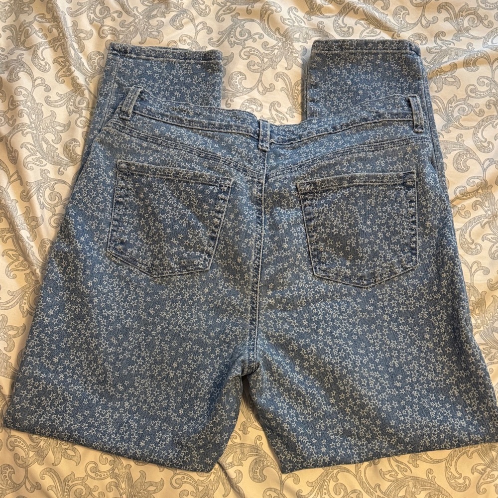 Gloria Vanderbilt Star Print Blue Jeans - Picture 5 of 7